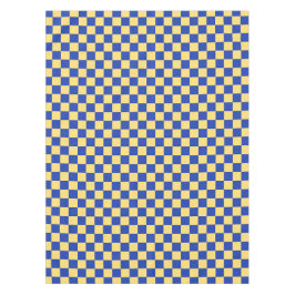 Toalha De Mesa Butter yellow and blue checkered board pattern
