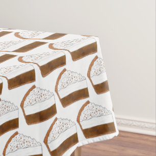 Toalha De Mesa Butterscotch Cream Pie Slice Dessert Baking Comida