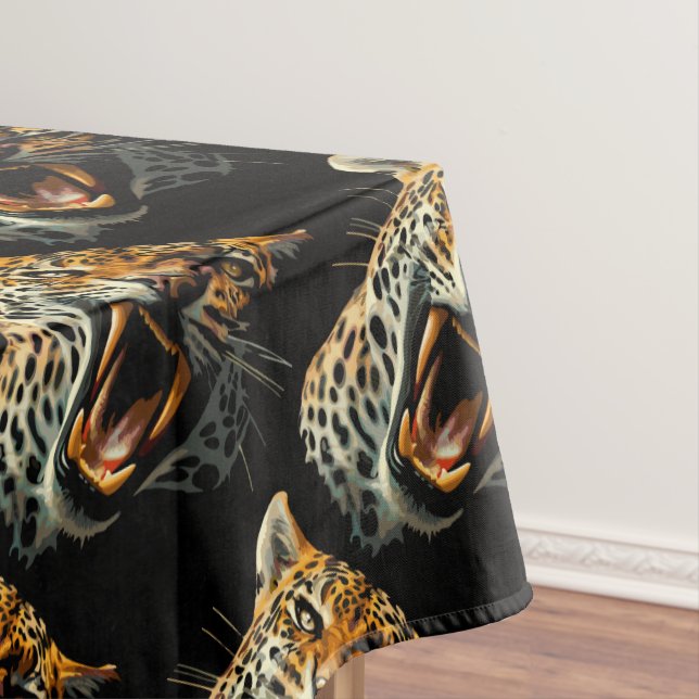 Toalha De Mesa Cabeça de ataque com picos-leopardo (Posição Original)