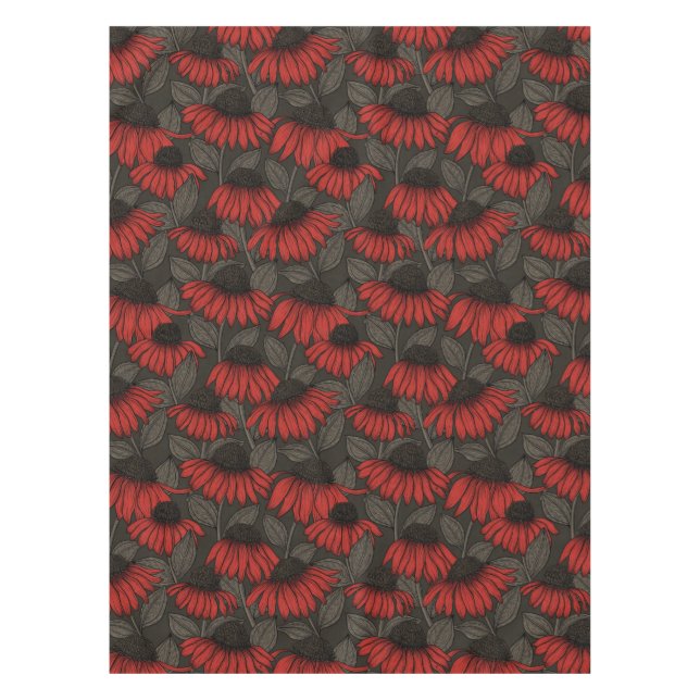 Toalha De Mesa Caçadores vermelhos em castanho (Frente)