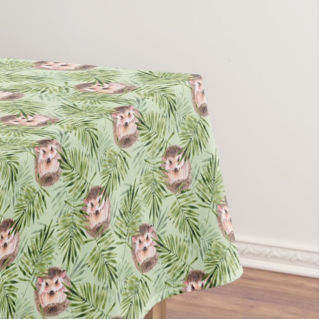 Toalha De Mesa Cachorro e folhas verdes (Posição Original)