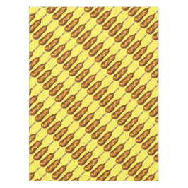 Toalha De Mesa Cachorro Quente Corndog Yellow Mustard Junk Comida