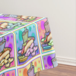 TOALHA DE MESA CACHORROS QUENTES POP ART