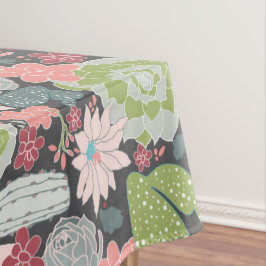 Toalha De Mesa Cactus E Plantas Sucultas Verdes Pinks Azul