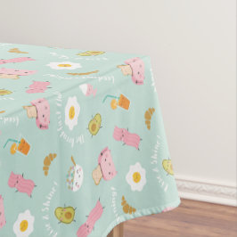 Toalha De Mesa Café da Manhã Fresco com bacon torrado e ovos na c