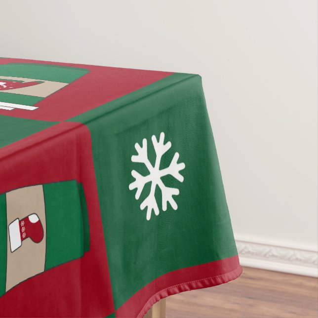 Toalha De Mesa Cafés de Natal Festivos Flocos de Neve (Posição Original)