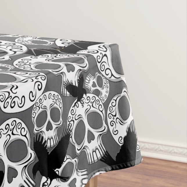 Toalha De Mesa Calaveras Decorativas do Halloween (Posição Original)