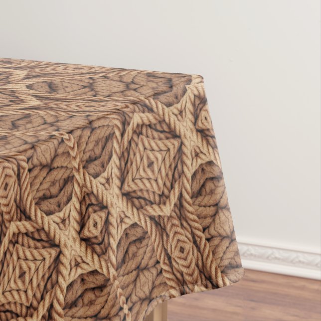 Toalha De Mesa Caleidoscópio ocidental selvagem da corda de Brown (Posição Original)