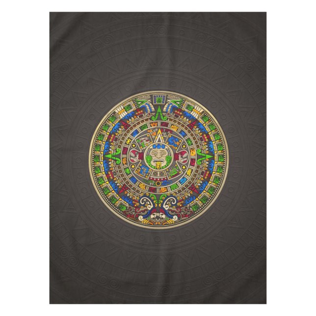 Toalha De Mesa Calendário maia - cor (Frente)