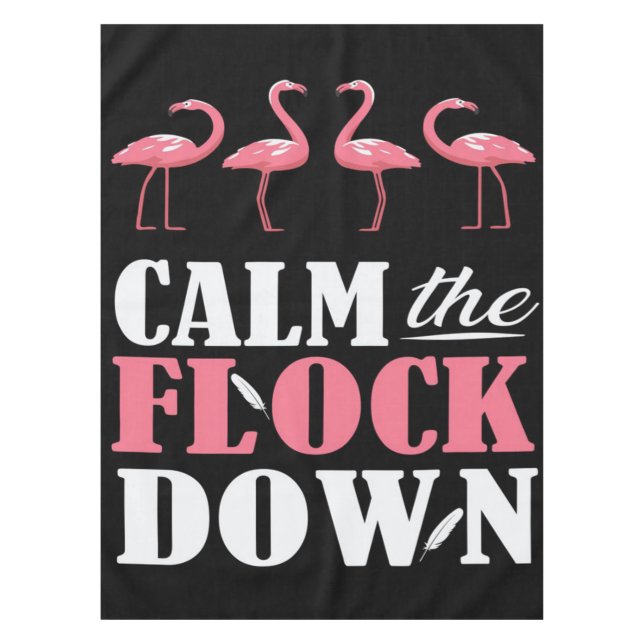 Toalha De Mesa Calma, Flamingo Rosa. (Frente)