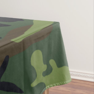 Toalha De Mesa Camo Militar Floresta Verde