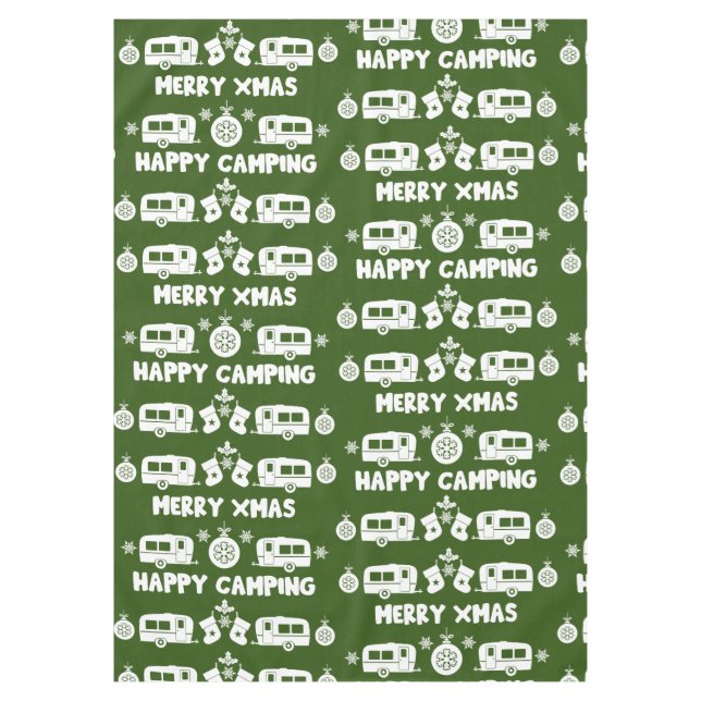 Toalha De Mesa Campanha Feliz de Natal Caravan (Frente)