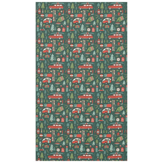 Toalha De Mesa Campos de Natal e Pesca Russos (Frente)