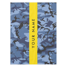 Toalha De Mesa Camuflagem Azul Marinho Personalize seu nome