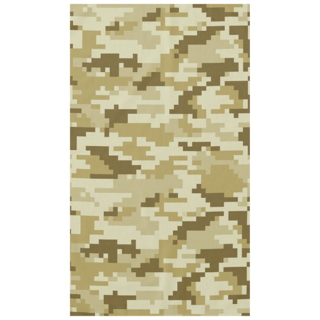Toalha De Mesa Camuflagem do deserto digital de 8 bits / Camuflag (Frente)