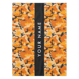 Toalha De Mesa Camuflagem Laranja Seu nome Personaliza