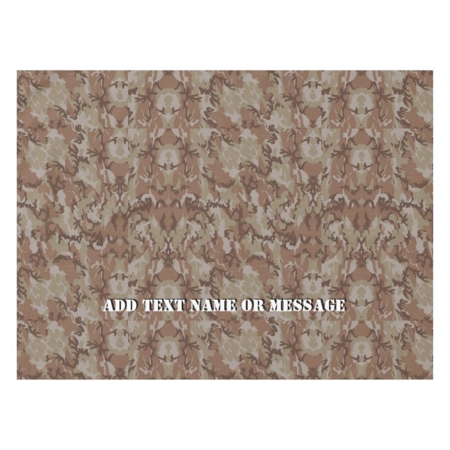 Toalha De Mesa Camuflagem Militar do Deserto da Madeira (Frente (Horizontal))