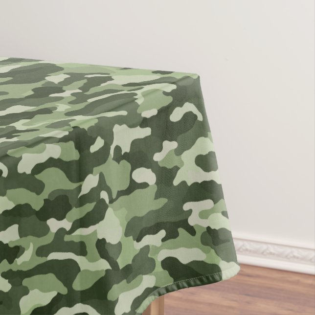 Toalha De Mesa Camuflagem Verde Clássica (Posição Original)