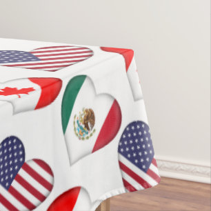 Toalha De Mesa Canadá México EUA hospedando o Futebol Tournament