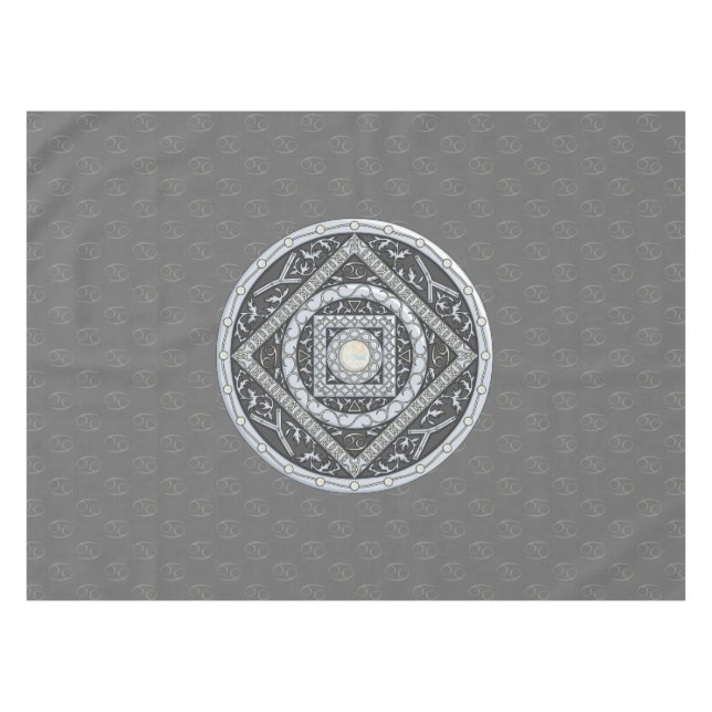 Toalha De Mesa Cancer Mandala Tablecloth (Frente (Horizontal))