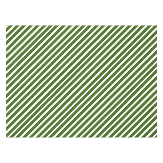 Toalha De Mesa Candy Cane Christmas Green & White Strike (Frente (Horizontal))