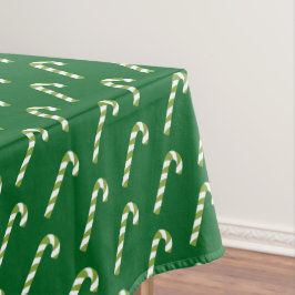 Toalha De Mesa Candy Cane Green de Natal