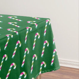 Toalha De Mesa Candy Cane Green de Natal