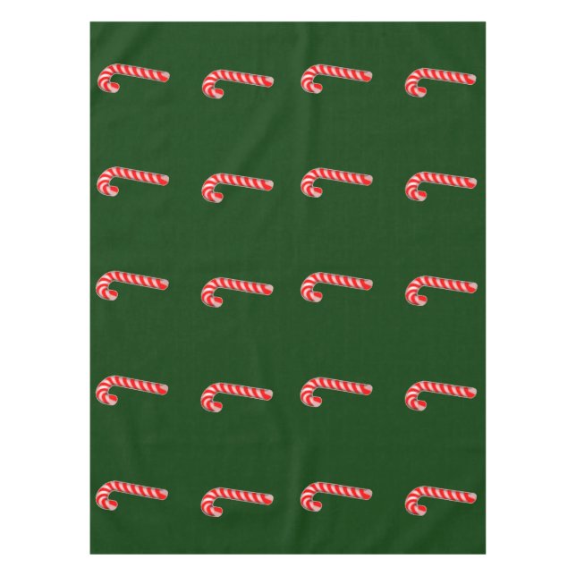 Toalha De Mesa Candy Cane Tablecloth 52" x 70" (Frente)