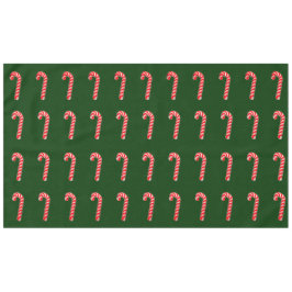 Toalha De Mesa Candy Canes Green
