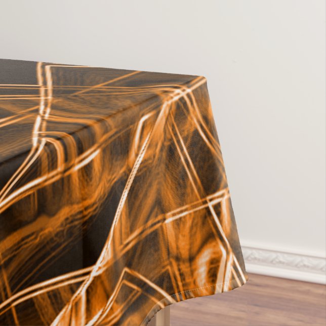 Toalha De Mesa Cantos quadrados e pontos laranja "neon" (Posição Original)