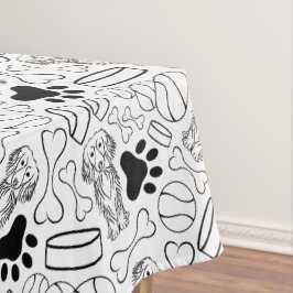 Toalha De Mesa Cão de Enchimento de Salsicha de Cabelo Longo