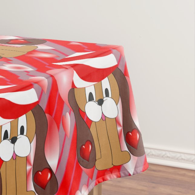 Toalha De Mesa Cão Dia de os namorados (Posição Original)