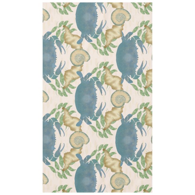 Toalha De Mesa Caranguejo Elegante - Caranguejos Azuis-Banquete-A (Frente)