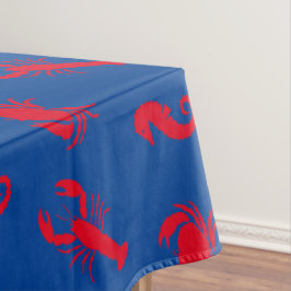 Toalha De Mesa Caranguejo-lavagante padrão vermelho-azul-marinho
