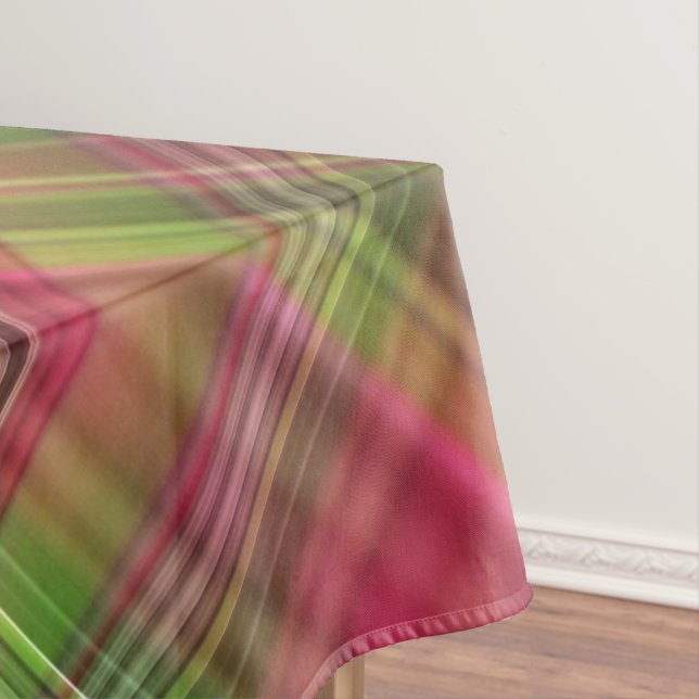 Toalha De Mesa Cardeal Bush, Rosa e Xadrez Verde (Posição Original)