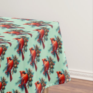 Toalha De Mesa Cardeal em Pine Branch com Berries de inverno