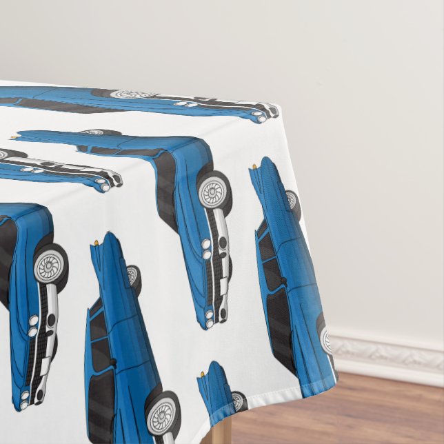 Toalha De Mesa Carro clássico azul legal 1959 (Posição Original)