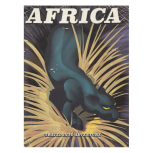 Toalha De Mesa cartaz de viagem vintage da África