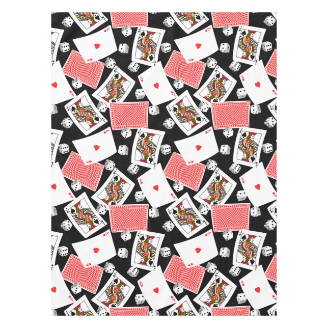Toalha De Mesa Cartões e dados (Frente)