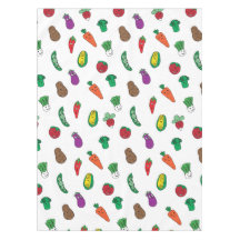 Cartoon Bonito Desenhando Vegos Padrão Vegetal