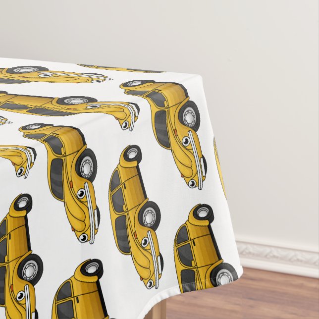 Toalha De Mesa Cartoon de carro clássico (Posição Original)