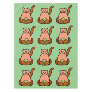 Toalha De Mesa Cartoon de gato marrom