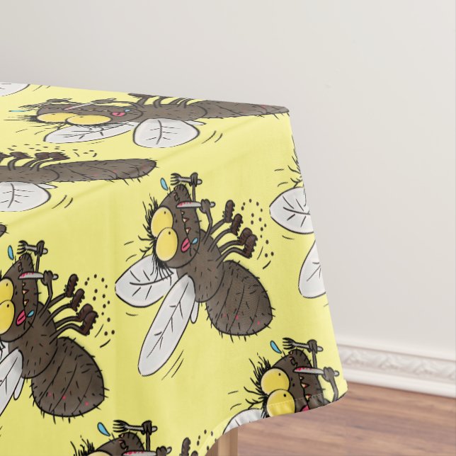 Toalha De Mesa Cartoon de insetos com mosca espinhenta (Posição Original)
