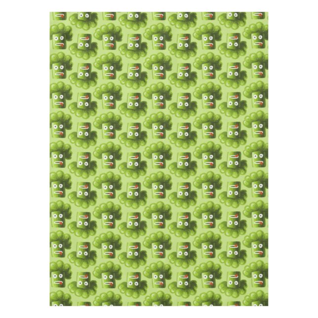 Toalha De Mesa Cartoon engraçado Broccoli Patterno Tablecloth (Frente)