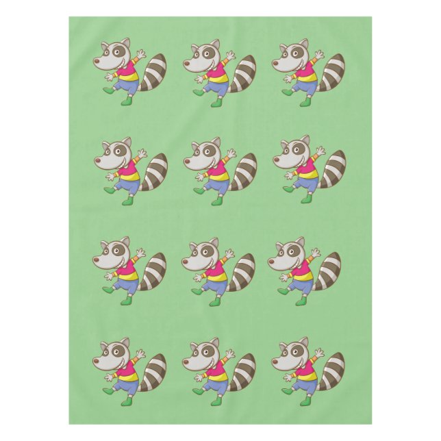 Toalha De Mesa Cartoon Raccoon (Frente)