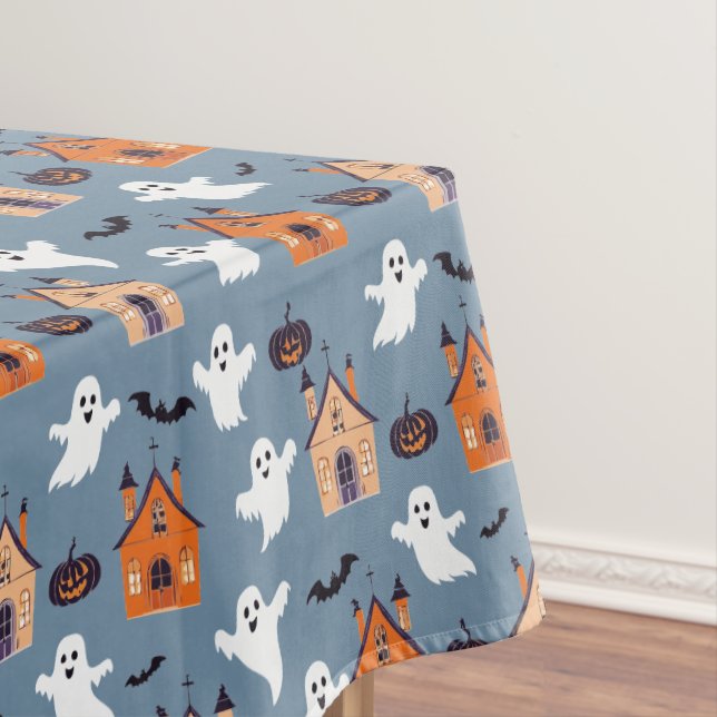 Toalha De Mesa Casa Assombrada de Halloween Assustadora (Posição Original)