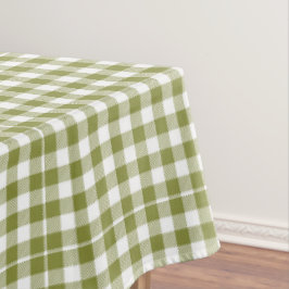 Toalha De Mesa Casa de Campo Verde Xadrez Gingham Rústico