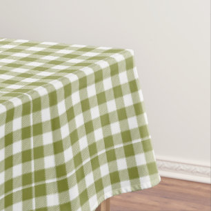 Toalha De Mesa Casa de Campo Verde Xadrez Gingham Rústico