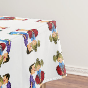 Toalha De Mesa Casal Romântico bonito - Amor - Beijo Dia de os na