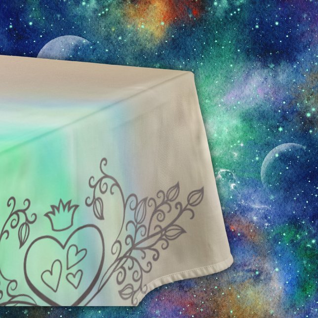 Toalha De Mesa Casamento de LRG Verde da Mãe de Pérola, Elegante  (Criador carregado)